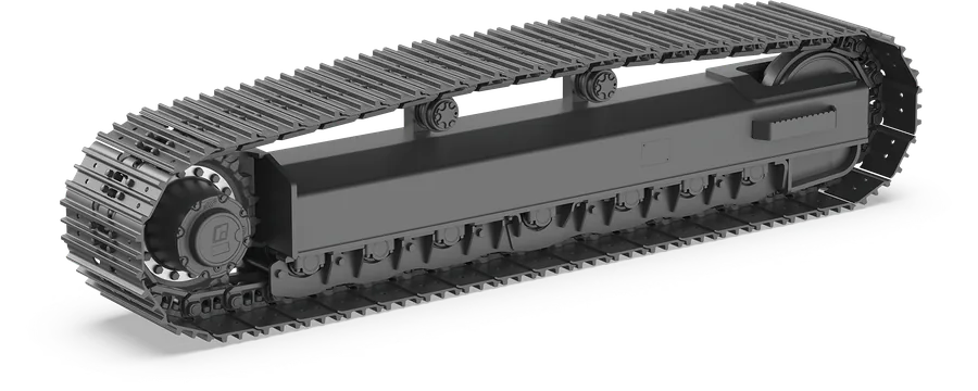 Complete Berco undercarriage system for a construction excavator
